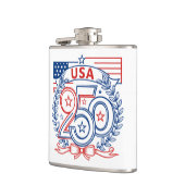 USA 250 愛国的な記念エンブレムデザイン フラスク (左)