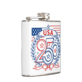 USA 250 愛国的な記念エンブレムデザイン フラスク (右)