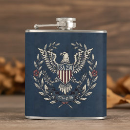 USA 250 愛国鷲モチーフ ネイビー ID1299 フラスク