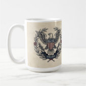 USA 250 愛国鷲モチーフ Crm ID1299 コーヒーマグカップ (左)