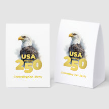 USA 250: 水彩ハクトウワシとゴールド
