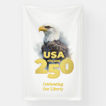 USA 250: 水彩ハクトウワシとゴールド