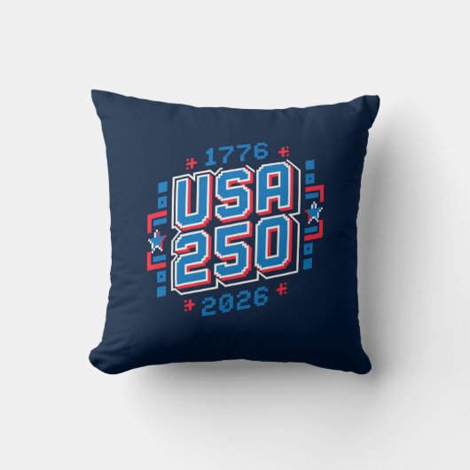 USA 250 - 1776年から2026年 ピクセルアート クッション (正面)