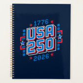 USA 250 - 1776年から2026年 ピクセルアート プランナー手帳 (正面)