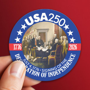USA 250 - 1776-2026 - 独立宣言 ラウンドシール