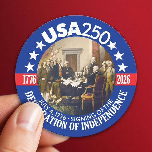USA 250 - 1776-2026 - 独立宣言 ラウンドシール