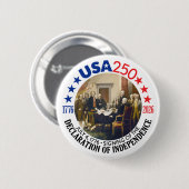 USA 250 - 1776-2026 - 独立宣言 缶バッジ (正面&裏面)