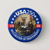 USA 250 - 1776-2026 - 独立宣言 缶バッジ (正面)