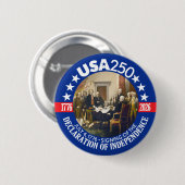 USA 250 - 1776-2026 - 独立宣言 缶バッジ (正面&裏面)