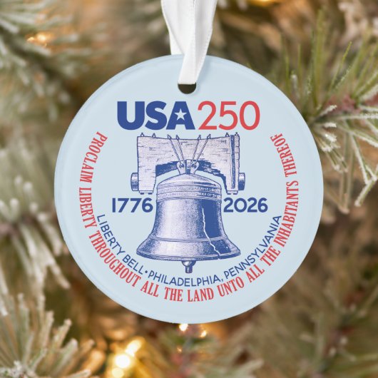 USA 250 - 1776-2026 - Liberty Bell Red White Blue オーナメント (ツリー)
