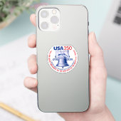 USA 250 - 1776-2026 - Liberty Bell Red White Blue シール (スマートフォン)