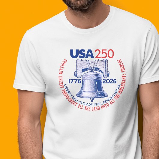 USA 250 - 1776-2026 - Liberty Bell Red White Blue Tシャツ