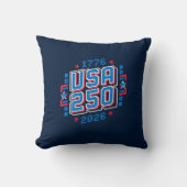 USA 250 – 1776 to 2026 Pixel Art クッション (正面)