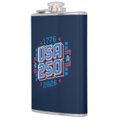 USA 250 – 1776 to 2026 Pixel Art フラスク (左)