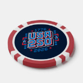 USA 250 – 1776 to 2026 Pixel Art ポーカーチップ (シングル)