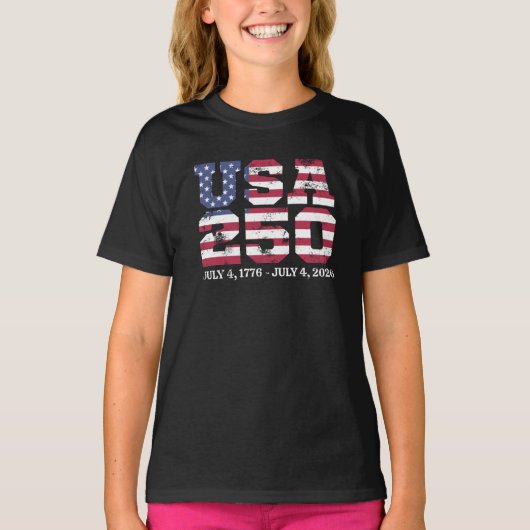 USA 250 4Th Of July Tシャツ (正面)