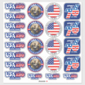 USA 250 - America's 250th Assorted シール (シート)