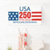 USA 250 - America's 250th Birthday - Stars Stripes 横断幕 (インサイチュ)
