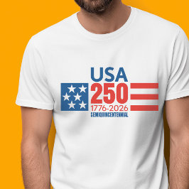USA 250 - America's 250th Birthday - Stars Stripes Tシャツ