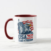USA 250 America's Semiquincentenl Liberty & Eagle マグカップ (左)