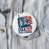 USA 250 America's Semiquincentenl Liberty & Eagle 缶バッジ (インサイチュ)