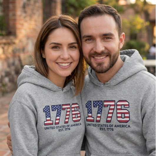 USA 250 Anniversary 1776 Vintage American Flag パーカ