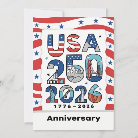 USA 250 Anniversary Patriotic American History シーズンカード (正面)