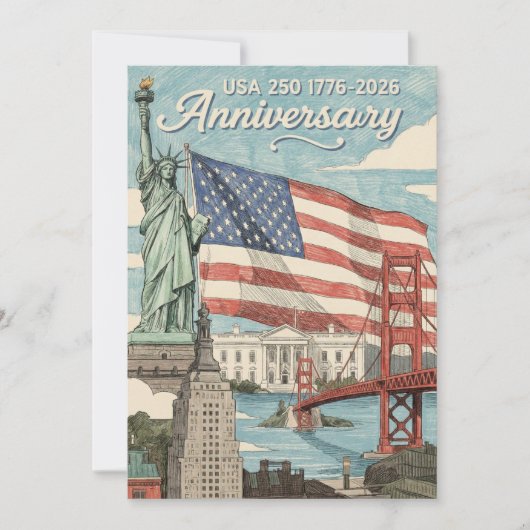 USA 250 Anniversary Patriotic American History シーズンカード (正面)