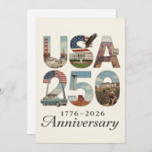 USA 250 Anniversary Patriotic American History シーズンカード (正面/裏面)
