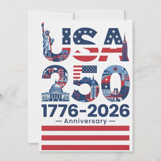 USA 250 Anniversary Patriotic American History シーズンカード (正面)