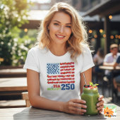 USA 250 Berry Flag Healthy Patriot T‑Shirt Tシャツ