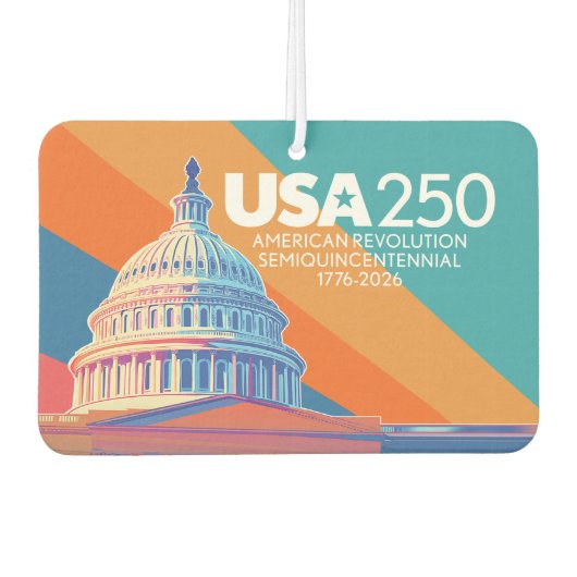 USA 250 Birthday Capital - America Celebration カーエアーフレッシュナー (正面)