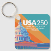 USA 250 Birthday Capital - America Celebration キーホルダー (正面)