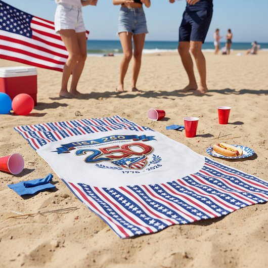 USA 250 celebration ビーチタオル