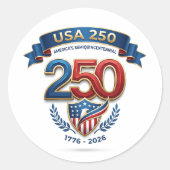 USA 250 celebration ラウンドシール (正面)