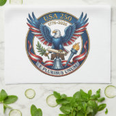 USA 250 Eagle キッチンタオル (折り畳み)