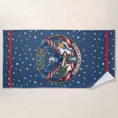 USA 250 Eagle ビーチタオル (正面)