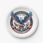USA 250 Eagle ペーパープレート (正面)