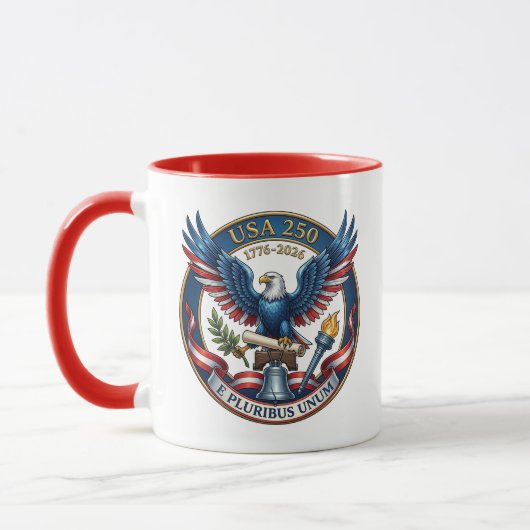 USA 250 Eagle personalized マグカップ (左)