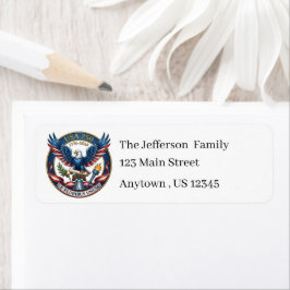 USA 250 Eagle return address ラベル