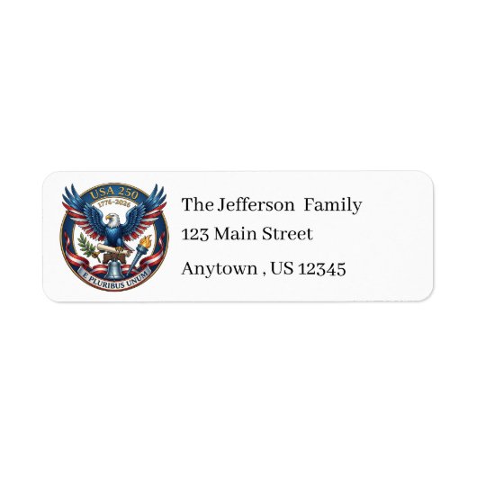 USA 250 Eagle return address ラベル (正面)