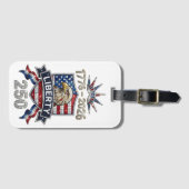USA 250 Liberty Eagle 1776–2026 Rhinestone Style ラゲッジタグ (正面横)