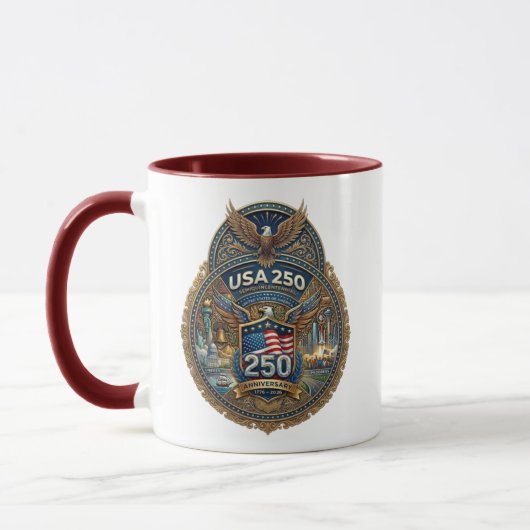 USA 250 Mug - 250th Anniversary Commemorative Gift マグカップ (左)