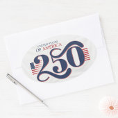 USA 250 Oval Patriotic Stickers  楕円形シール