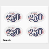 USA 250 Oval Patriotic Stickers  楕円形シール