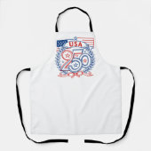 USA 250 Patriotic Anniversary Emblem Design エプロン (正面)