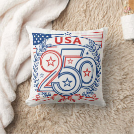 USA 250 Patriotic Anniversary Emblem Design クッション