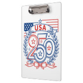 USA 250 Patriotic Anniversary Emblem Design クリップボード (左)