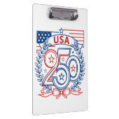 USA 250 Patriotic Anniversary Emblem Design クリップボード (右)