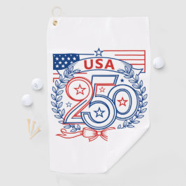 USA 250 Patriotic Anniversary Emblem Design ゴルフタオル